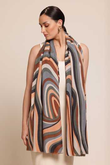 SHAZA Fluid Disruption Pashmina Stole 