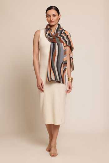 SHAZA Fluid Disruption Pashmina Stole 