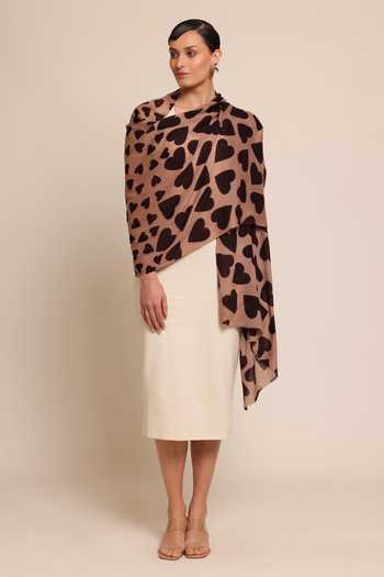 SHAZA Heart Print Stole 