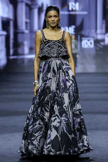 Ritika Mirchandani Florentina Embroidered Top & Skirt Set 