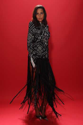 Ritika Mirchandani Diantha Crystal Embroidered Kurta & Skirt Set 