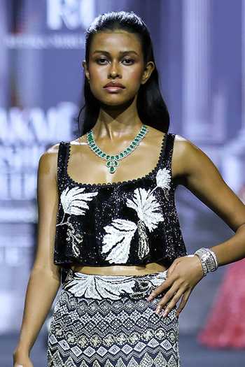 Ritika Mirchandani Camellia Sleeveless Top & Skirt Set 