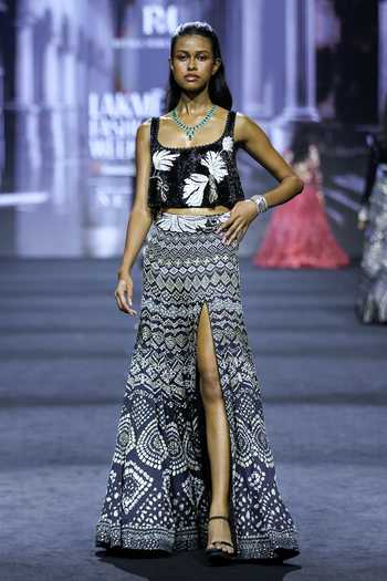 Ritika Mirchandani Camellia Sleeveless Top & Skirt Set 