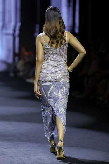 Ritika Mirchandani Bluebell Crystal Georgette Top & Skirt Set 