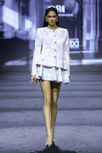 Ritika Mirchandani Posie Crystal Floral Top & Skirt Set 