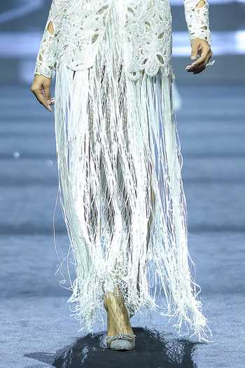 Buy_Ritika Mirchandani_Grey Net, Dupion, Lycra High Neck, Yes Femmora Floral Cutwork Kurta And Skirt Set _Online_at_Aza_Fashions