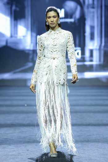 Ritika Mirchandani Femmora Floral Cutwork Kurta & Skirt Set 