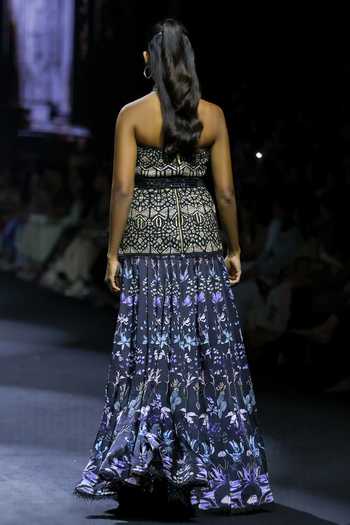 Ritika Mirchandani Aurelia Crystal Printed Net Kurta Set with Belt 