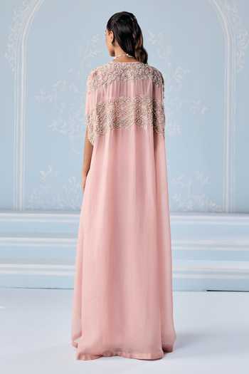 Seema Thukral Sofia Embroidered Cape Skirt Set 