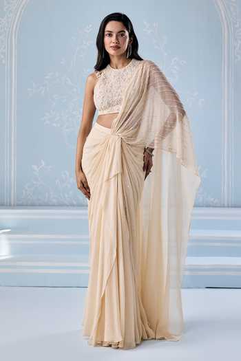 Seema Thukral Willow Pre-Draped Saree & Blouse Set