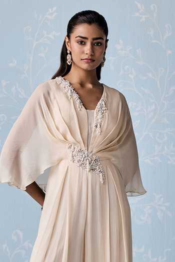 Seema Thukral_Ivory Camille Hand Work Jumpsuit _Online_at_Aza_Fashions