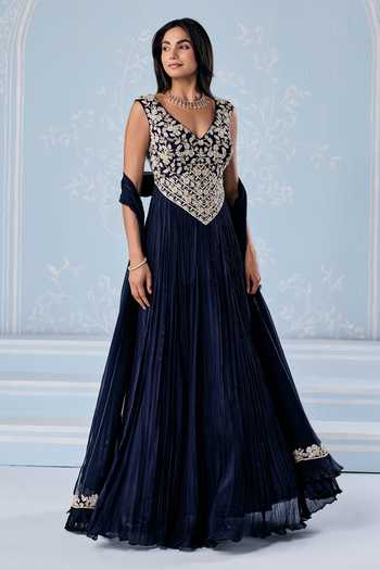 Seema Thukral Karen Hand Work Anarkali & Dupatta Set