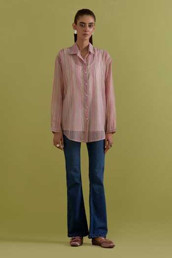 Upavita Vertical Stripe Pattern Shirt 