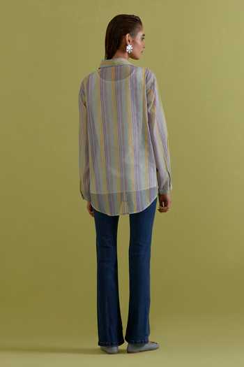 Upavita Vertical Stripe Pattern Shirt 