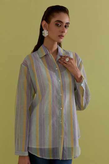 Upavita Vertical Stripe Pattern Shirt 