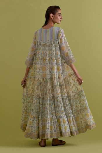 Upavita Floral Print Anarkali Set 