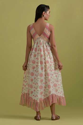 Upavita Hand Block Print Dress 