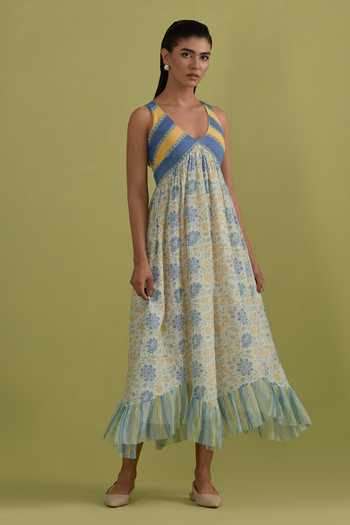 Upavita Hand Block Print Dress 