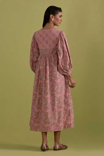 Upavita Hand Block Print Dress 