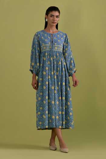 Upavita Hand Block Print Dress 