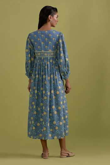 Upavita Hand Block Print Dress 