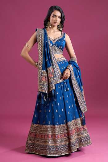 Samyukta Singhania Sequinned & Zari Embroidered Lehenga Set 