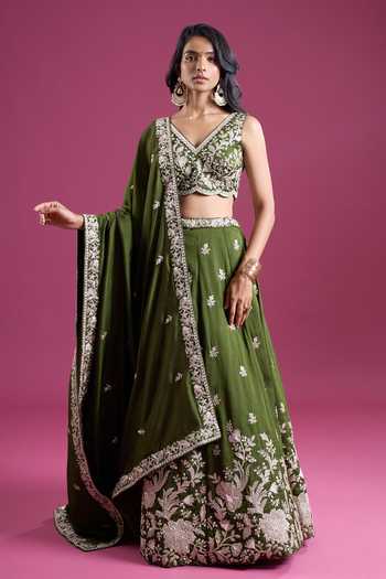 Samyukta Singhania Sequinned & Zari Embroidered Lehenga Set 