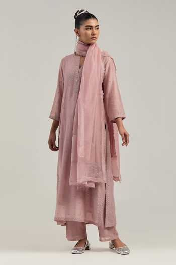 Kora Silk Chanderi Kurta & Pant Set  