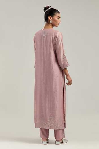 Kora Silk Chanderi Kurta & Pant Set 