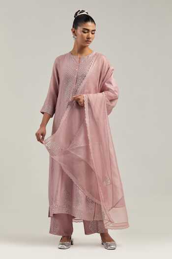 Kora Silk Chanderi Kurta & Pant Set 