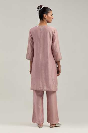 Kora Silk Chanderi Kurta & Pant Set 