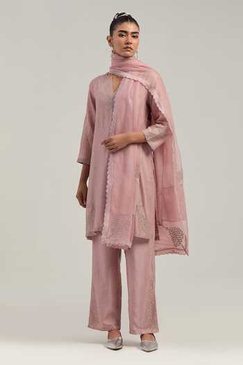 Kora Silk Chanderi Kurta & Pant Set 