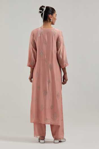 Kora Silk Chanderi Kurta & Pant Set 