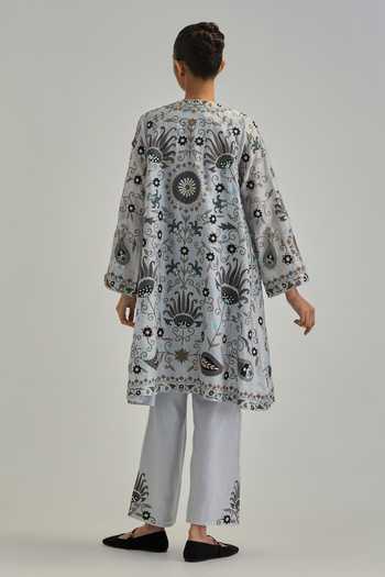 Kora Paisley Pattern Jacket Pant Set 