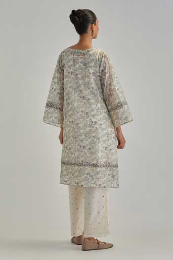 Kora Silk Chanderi Kurta Set 