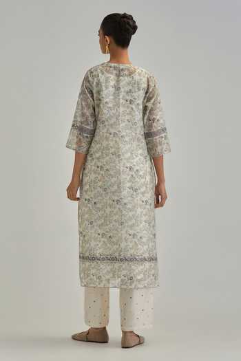 Kora Hand Block Print Kurta Set 