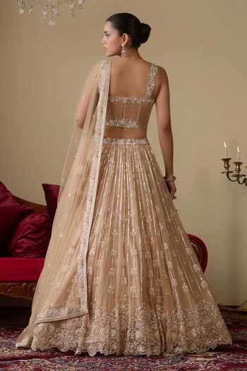 Chaashni By Maansi And Ketan Sequin Embroidered Corset Lehenga Set 