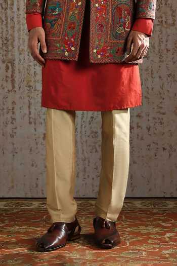 Buy_Asuka_Multi Color Pashmina Embroidered Sherwani Set _Online_at_Aza_Fashions