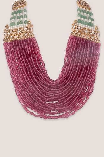 Zevar By Geeta Kundan Polki Multi-String Necklace 