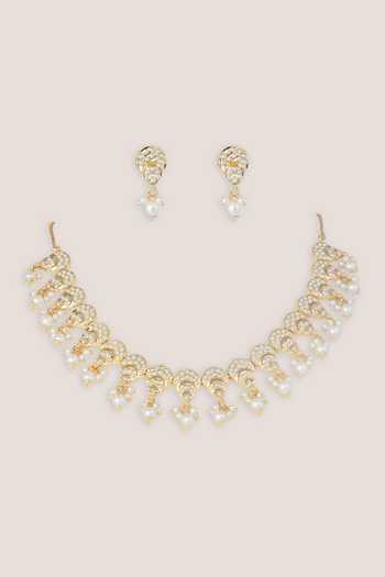 Zevar By Geeta Jadau Necklace & Earrings Set 