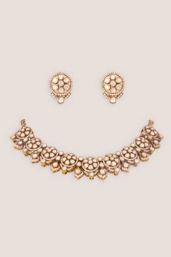 Zevar By Geeta Polki Necklace & Earrings Set 
