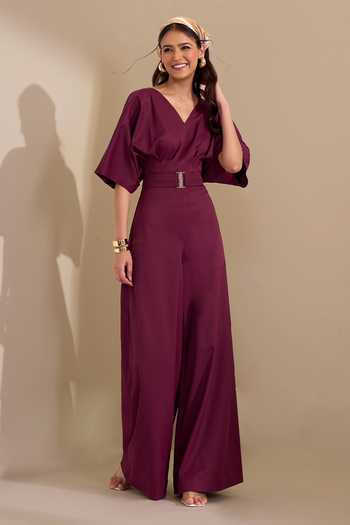 Buy_Naintara Bajaj_Wine In Motion State Jumpsuit 