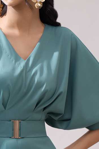 Naintara Bajaj_Green Serenity In Style Sea Jumpsuit _Online_at_Aza_Fashions