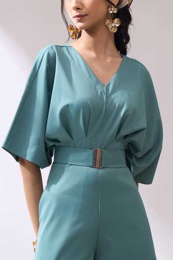 Shop_Naintara Bajaj_Green Serenity In Style Sea Jumpsuit 