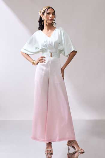 Naintara Bajaj_Blush A Dream In Ombre Pastel Jumpsuit With Belt _at_Aza_Fashions