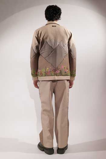 Jubinav Chadha Mountain Patchwork & Embroidered Jacket 