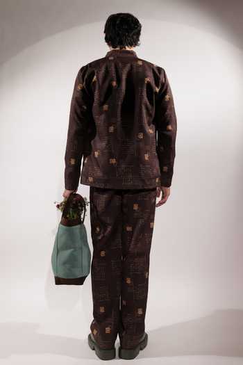 Jubinav Chadha Dual Postcard Print Reversible Jacket 