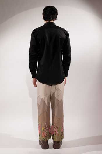 Jubinav Chadha 3D Butterflies & Kantha Embroidered Shirt 