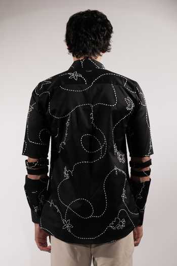 Jubinav Chadha Kantha & Levitating Detailed Sleeve Shirt 
