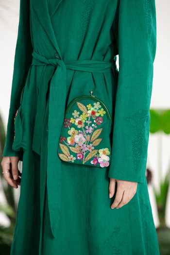 Siddhartha Bansal_Green Linen First Move Coat _Online_at_Aza_Fashions